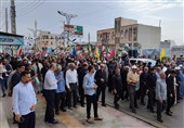 طنین فریاد «مرگ بر آمریکا و اسرائیل» در جنوب استان بوشهر