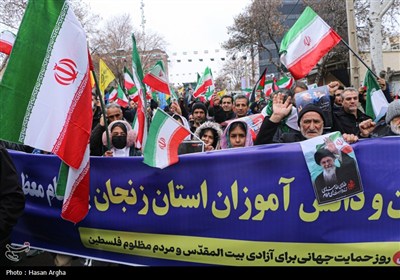 حضور پرشور مردم زنجان در راهپیمایی روز قدس