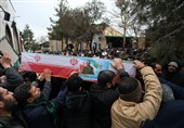 تشییع پیکر مطهر 2 شهید حملات آمریکایی- صهیونی در همدان+ تصاویر