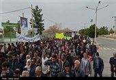 راهپیمایی روز قدس در شهرستان مرزی درمیان