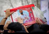 پیکر شهید رضا رحیمی در چهارباغ تشییع شد