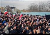 پیکر شهید رضا رحیمی در چهارباغ تشییع شد