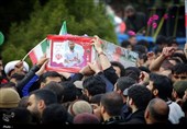 پیکر شهید رضا رحیمی در چهارباغ تشییع شد