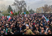 پیکر شهید رضا رحیمی در چهارباغ تشییع شد
