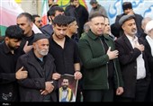 پیکر شهید رضا رحیمی در چهارباغ تشییع شد