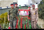 پیکر شهید رضا رحیمی در چهارباغ تشییع شد