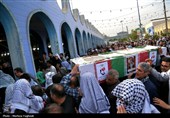تشییع پیکر شهدای حملات آمریکایی صهیونی در اهواز