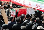 تشییع پیکر سردار شهید داود عسگری  و خانواده هشت نفره‌اش در قطعه 24 گلزار شهدای بهشت زهرا (س)