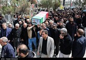 تشییع پیکر بهرام حسینی مطلق جانشین معاون عملیات ستاد کل نیروهای مسلح در قطعه 24 گلزار شهدای بهشت زهرا (س)