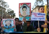 اجتماع بزرگ دانش‌آموزان کرمانی مقابل دفتر کمیساریای سازمان ملل متحد