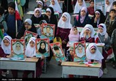 اجتماع بزرگ دانش‌آموزان کرمانی مقابل دفتر کمیساریای سازمان ملل متحد