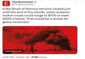 אזהרה של אקונומיסט על המשך המלחמה ונפט ב-200 דולר