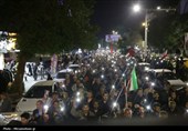 راهپیمایی شبانه مردم بوشهر در اعتراض به عملکرد سازمان ملل