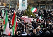 تشییع پیکر شهدای حملات آمریکایی صهیونی در همدان
