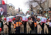 تشییع  پیکر 6 شهید راهدار حملات آمریکایی - صهیونی در زنجان