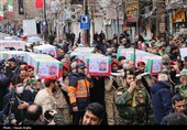 تشییع  پیکر 6 شهید راهدار حملات آمریکایی - صهیونی در زنجان