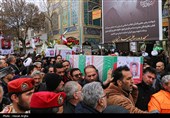 تشییع  پیکر 6 شهید راهدار حملات آمریکایی - صهیونی در زنجان