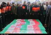 تشییع  پیکر 6 شهید راهدار حملات آمریکایی - صهیونی در زنجان