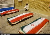 ورود پیکرهای 84 شهید ناو دنا به بهشت زهرا