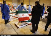 ورود پیکرهای 84 شهید ناو دنا به بهشت زهرا