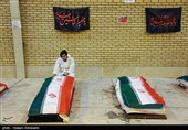 ورود پیکرهای 84 شهید ناو دنا به بهشت زهرا
