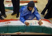 ورود پیکرهای 84 شهید ناو دنا به بهشت زهرا