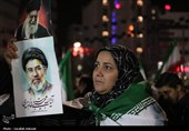 اجتماع شبانه مردم کرمان در میدان کوثر