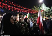 اجتماع شبانه مردم کرمان در میدان کوثر