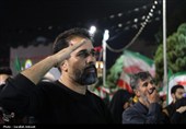 اجتماع شبانه مردم کرمان در میدان کوثر