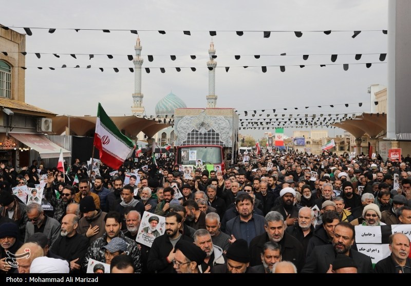 تشییع باشکوه شهدای نبرد با آمریکا در قم