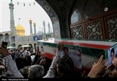 تشییع پیکر 8 شهید حملات آمریکایی صهیونی در قم