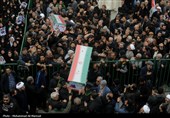 تشییع پیکر 8 شهید حملات آمریکایی صهیونی در قم