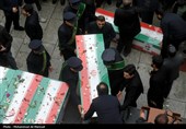 تشییع پیکر 8 شهید حملات آمریکایی صهیونی در قم