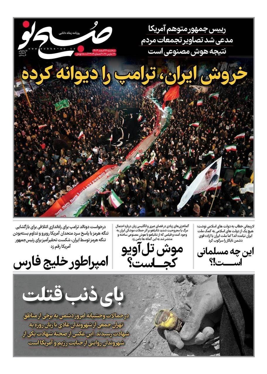 روزنامه کیهان , روزنامه وطن امروز , روزنامه خراسان , روزنامه جوان , روزنامه همشهری , روزنامه جام جم , 