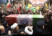 مراسم وداع با پیکر شهید علی و مرتضی لاریجانی در قم