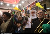 مراسم وداع با پیکر شهید علی و مرتضی لاریجانی در قم