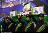 مراسم وداع با پیکر شهید علی و مرتضی لاریجانی در قم