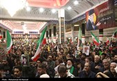 مراسم وداع با پیکر شهید علی و مرتضی لاریجانی در قم