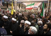 مراسم وداع با پیکر شهید علی و مرتضی لاریجانی در قم