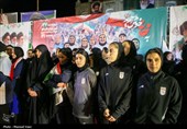 مراسم استقبال از تیم ملی فوتبال بانوان - تبریز