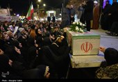 آیین وداع با پیکر شهید امیر آیین لنگری در بجنورد