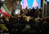 آیین وداع با پیکر شهید امیر آیین لنگری در بجنورد