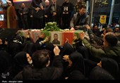 آیین وداع با پیکر شهید امیر آیین لنگری در بجنورد