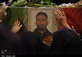 آیین وداع با پیکر شهید امیر آیین لنگری در بجنورد