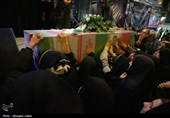 آیین وداع با پیکر شهید امیر آیین لنگری در بجنورد