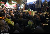 آیین وداع با پیکر شهید امیر آیین لنگری در بجنورد