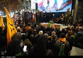 آیین وداع با پیکر شهید امیر آیین لنگری در بجنورد