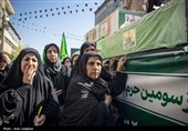 تشییع پیکر شهدای  ناوشکن دنا در شیراز
