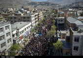 تشییع پیکر شهدای  ناوشکن دنا در شیراز