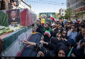 تشییع پیکر شهدای  ناوشکن دنا در شیراز